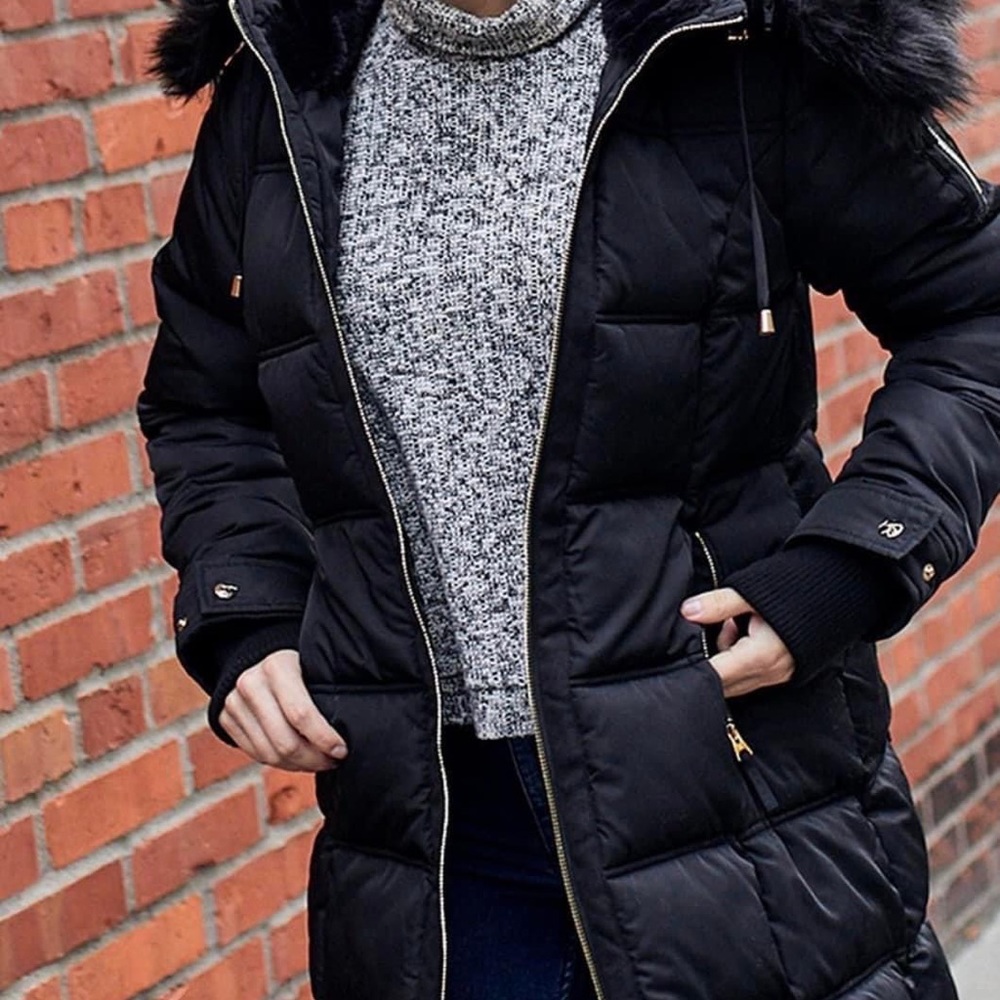 Jessica Simpson faux fur hooded winter coat…new with tags…black